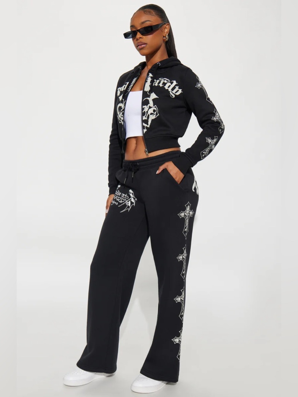 Ed Hardy Rhinestone Crosses Set in Small Sold Out NWT